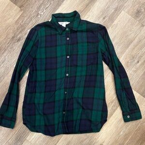 Old Navy Green and Blue Plaid Women’s Shirt Size Small